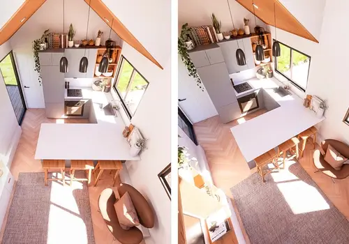 Terra 34' Luxury Tiny Home - Main Floor Bedroom - 400sqft image 5