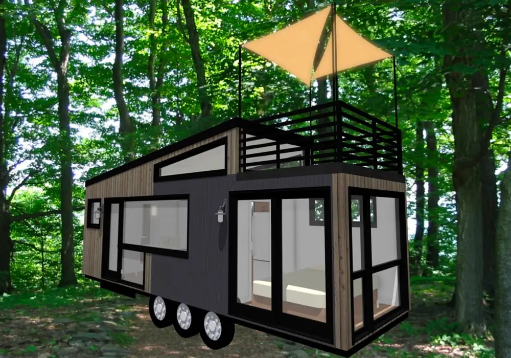 Roslyn 32' Luxury Tiny Home with a Main Floor Bedroom and Rooftop Patio image 1