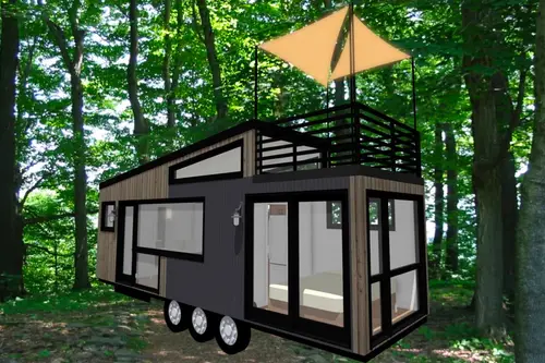 Roslyn 32' Luxury Tiny Home with a Main Floor Bedroom and Rooftop Patio - 2 bedroom Tiny House 320 sqft in Pleasant Grove, Utah