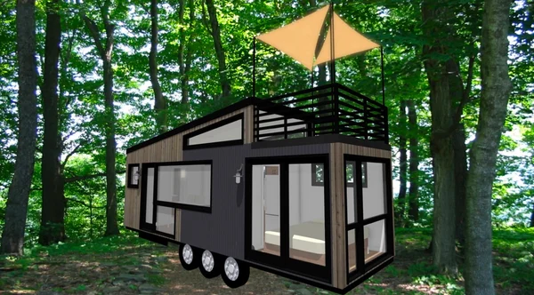 Roslyn 32' Luxury Tiny Home with a Main Floor Bedroom and Rooftop Patio