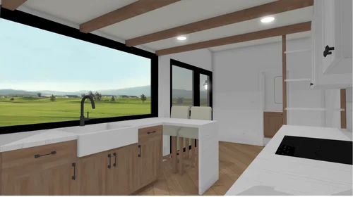 Roslyn 32' Luxury Tiny Home with a Main Floor Bedroom and Rooftop Patio image 4