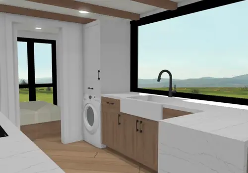 Roslyn 32' Luxury Tiny Home with a Main Floor Bedroom and Rooftop Patio image 5