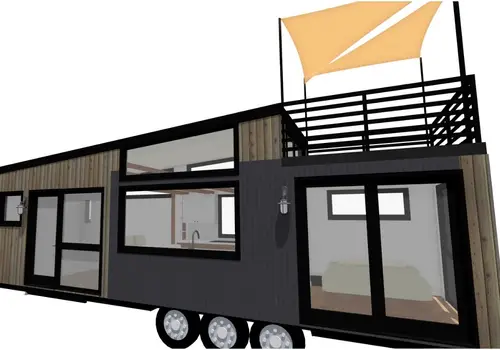 Roslyn 32' Luxury Tiny Home with a Main Floor Bedroom and Rooftop Patio image 2
