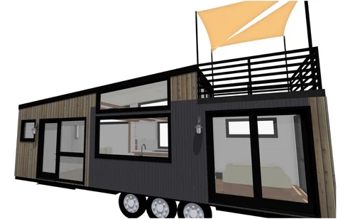 Roslyn 32' Luxury Tiny Home with a Main Floor Bedroom and Rooftop Patio image 2