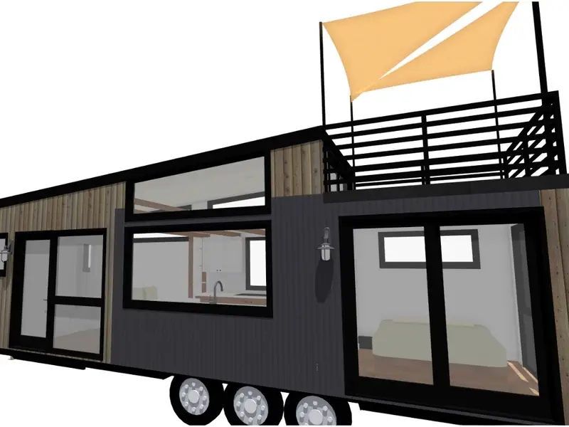 Roslyn 32' Luxury Tiny Home with a Main Floor Bedroom and Rooftop Patio photo 2