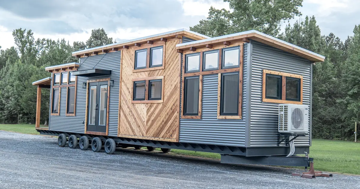 Timbercraft Big Sky model is a modern rustic and luxurious tiny home ...