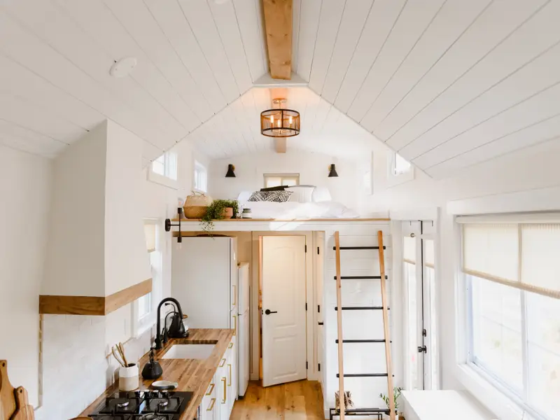 Skogsnest Tiny House - 26x8.5 - Scandinavian Moon Cabin — Tiny House — 221 sqft for sale in Pipersville, Pennsylvania