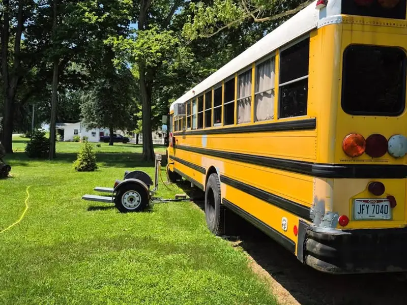PRICE DROP! FOR SALE: Turnkey Skoolie with Office Setup! photo 2