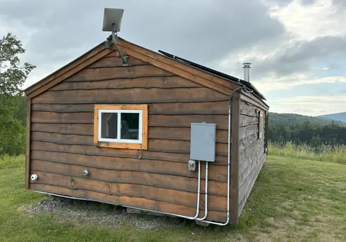 Turnkey Off-Grid Cabin (Windham, VT) — Transportable, Fully Furnished, w/solar, propane, compost toilet, electrical, plumbing, satellite internet image 2