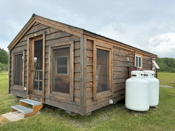 Turnkey Off-Grid Cabin (Windham, VT) — Transportable, Fully Furnished, w/solar, propane, compost toilet, electrical, plumbing, satellite internet