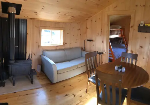 Turnkey Off-Grid Cabin (Windham, VT) — Transportable, Fully Furnished, w/solar, propane, compost toilet, electrical, plumbing, satellite internet image 5