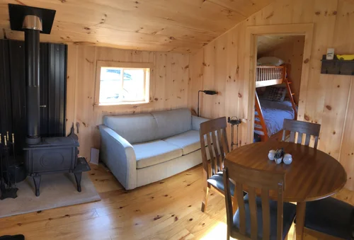Turnkey Off-Grid Cabin (Windham, VT) — Transportable, Fully Furnished, w/solar, propane, compost toilet, electrical, plumbing, satellite internet image 5
