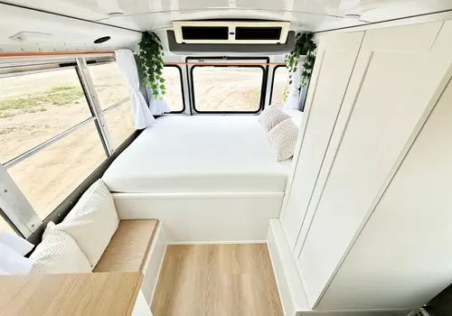 Bright Road-Ready Short Bus Tiny Home – Only 32,000 Miles! image 2