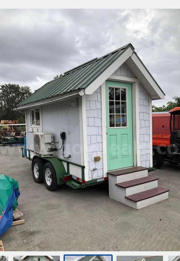 trailer mounted tiny house with solar powered energy