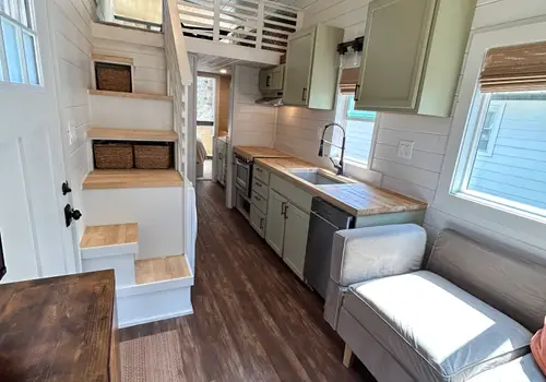 2021 NOAH-Certified Tiny Home | Main-Level Bedroom + Loft w/ Stairs & Fully Furnished detail photo 3