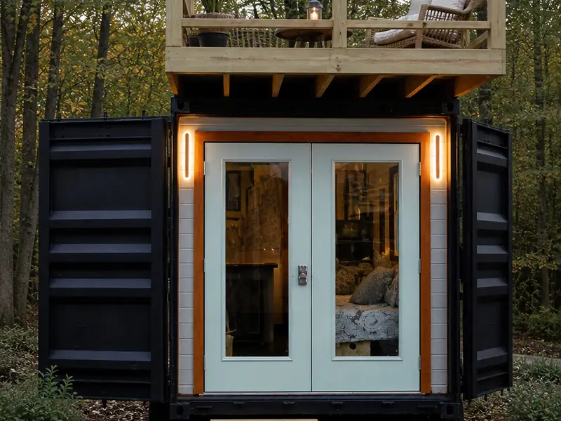 Robert’s Custom 8x20 Shipping Container Tiny House with Deck – Move-In Ready — 1 bedroom Tiny House — 524 sqft for sale in Pell City, Alabama