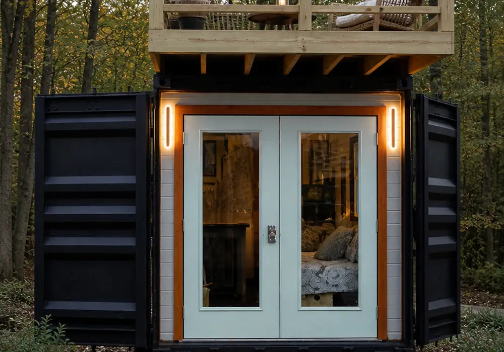 Robert’s Custom 8x20 Shipping Container Tiny House with Deck – Move-In Ready — 1 bedroom Tiny House — 524 sqft for sale in Pell City, Alabama