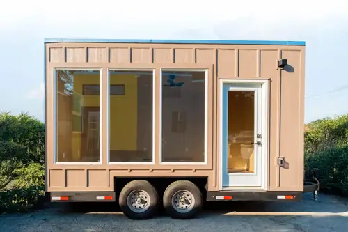 16ft Backyard Office with Panoramic Windows, Natural Wood Interior, and Modern Upgrades - Tiny House Trailer 442 sqft in Snellville, Georgia