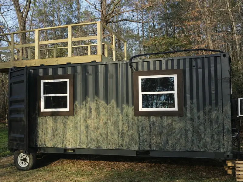 Robert’s Custom 8x20 Shipping Container Tiny House with Deck – Move-In Ready — 1 bedroom Tiny House — 524 sqft for sale in Pell City, Alabama