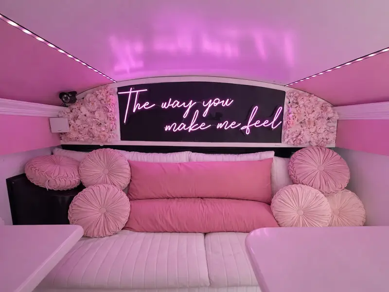 Pretty in Pink Skoolie For Sale Turnkey & Delivered! photo 4