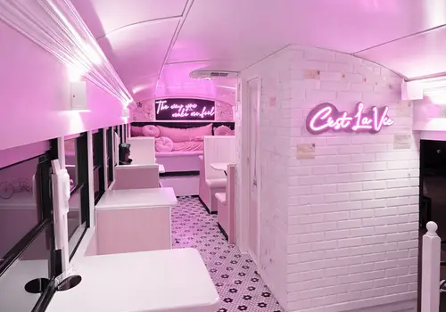 Pretty in Pink Skoolie For Sale Turnkey & Delivered! image 3