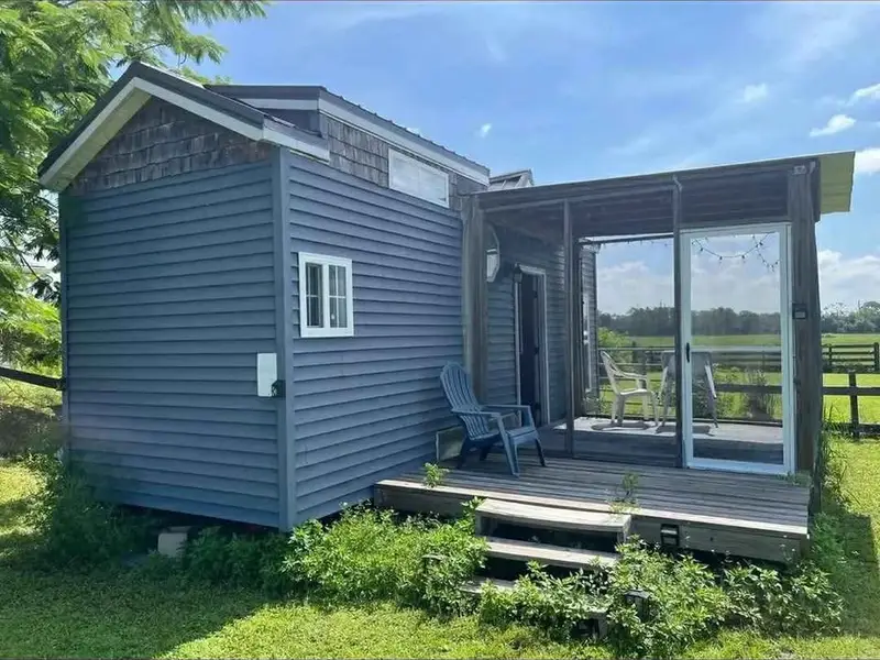 Little Blue Home with Big Plans for Its Next Human — 1 bedroom Tiny House — 300 sqft for sale in North Fort Myers, Florida