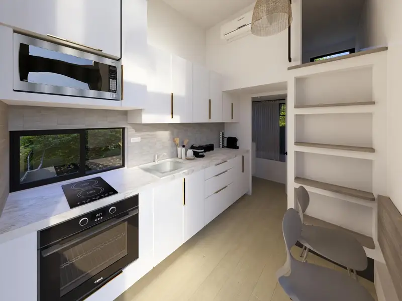 New 25ft Tiny Home with Main Floor Bedroom | Full Kitchen & Spacious Loft — 1 bedroom Tiny House — 698 sqft for sale in Charlotte, North Carolina