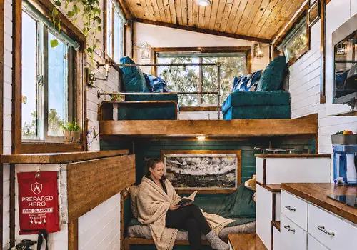 2021 Certified Tiny Home with Two Lofts, Main Floor Bed & Full Kitchen Setup detail photo 2