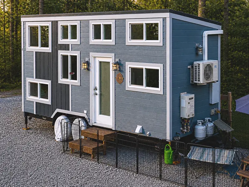 2021 Certified Tiny Home with Two Lofts, Main Floor Bed & Full Kitchen Setup — 1 bedroom Tiny House — 708 sqft for sale in Woodlake, California