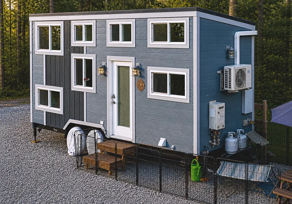 2021 Certified Tiny Home with Two Lofts, Main Floor Bed & Full Kitchen Setup — 1 bedroom Tiny House — 708 sqft for sale in Woodlake, California