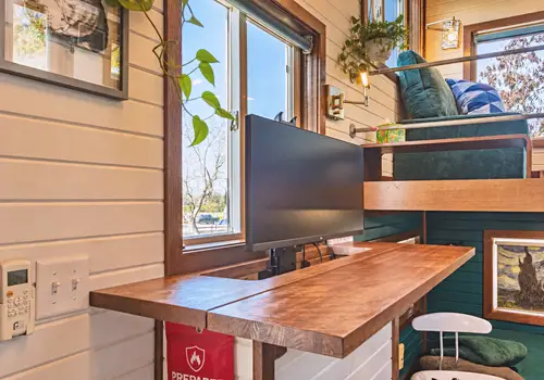 2021 Certified Tiny Home with Two Lofts, Main Floor Bed & Full Kitchen Setup detail photo 4