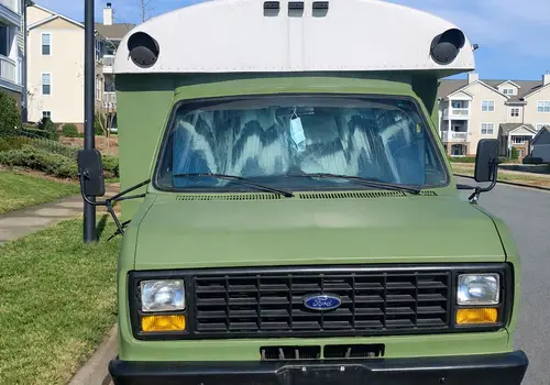 "Greenie" Off-Grid Ready Ford Econoline Skoolie For Sale! detail photo 3