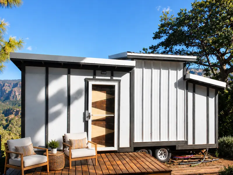 Custom 2026 Tiny Home with Natural Finishes, Solar Power & Off-Grid Potential — 1 bedroom Tiny House — 551 sqft for sale in Hoodland, Oregon