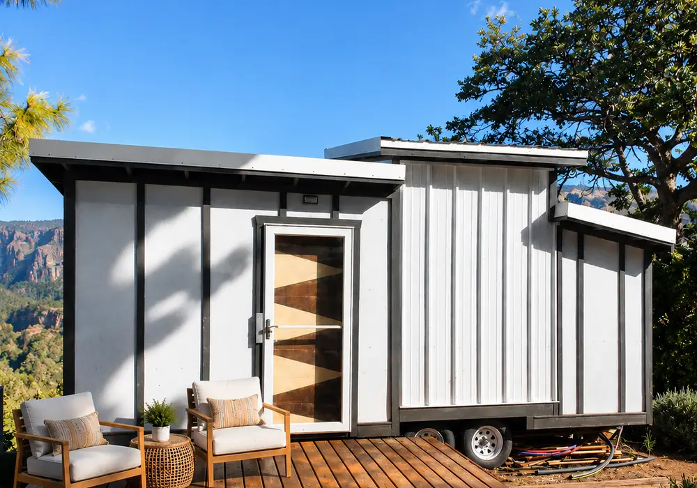 Custom 2026 Tiny Home with Natural Finishes, Solar Power & Off-Grid Potential — 1 bedroom Tiny House — 551 sqft for sale in Hoodland, Oregon
