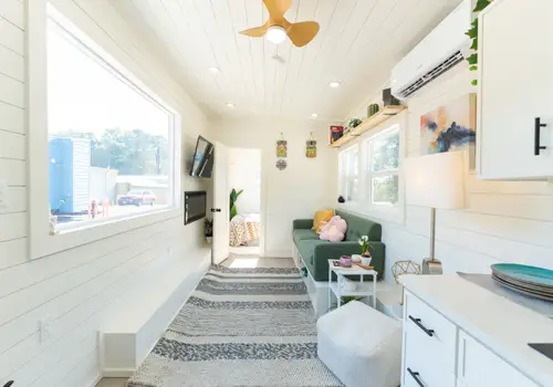 Single-Level 32’ Tiny Home with Full-Size Bedroom & Kitchen | Avalon 32' detail photo 4