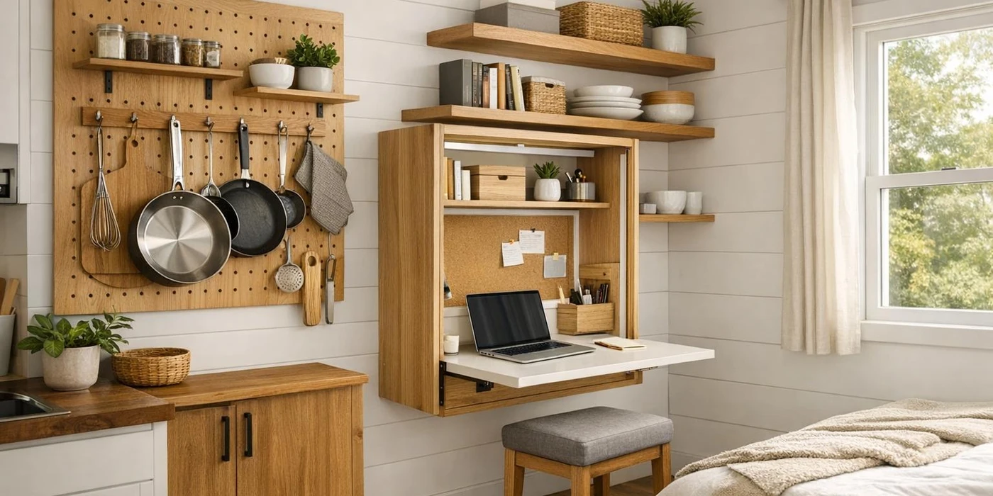 10 Wall Storage Ideas for Tiny Homes hero image