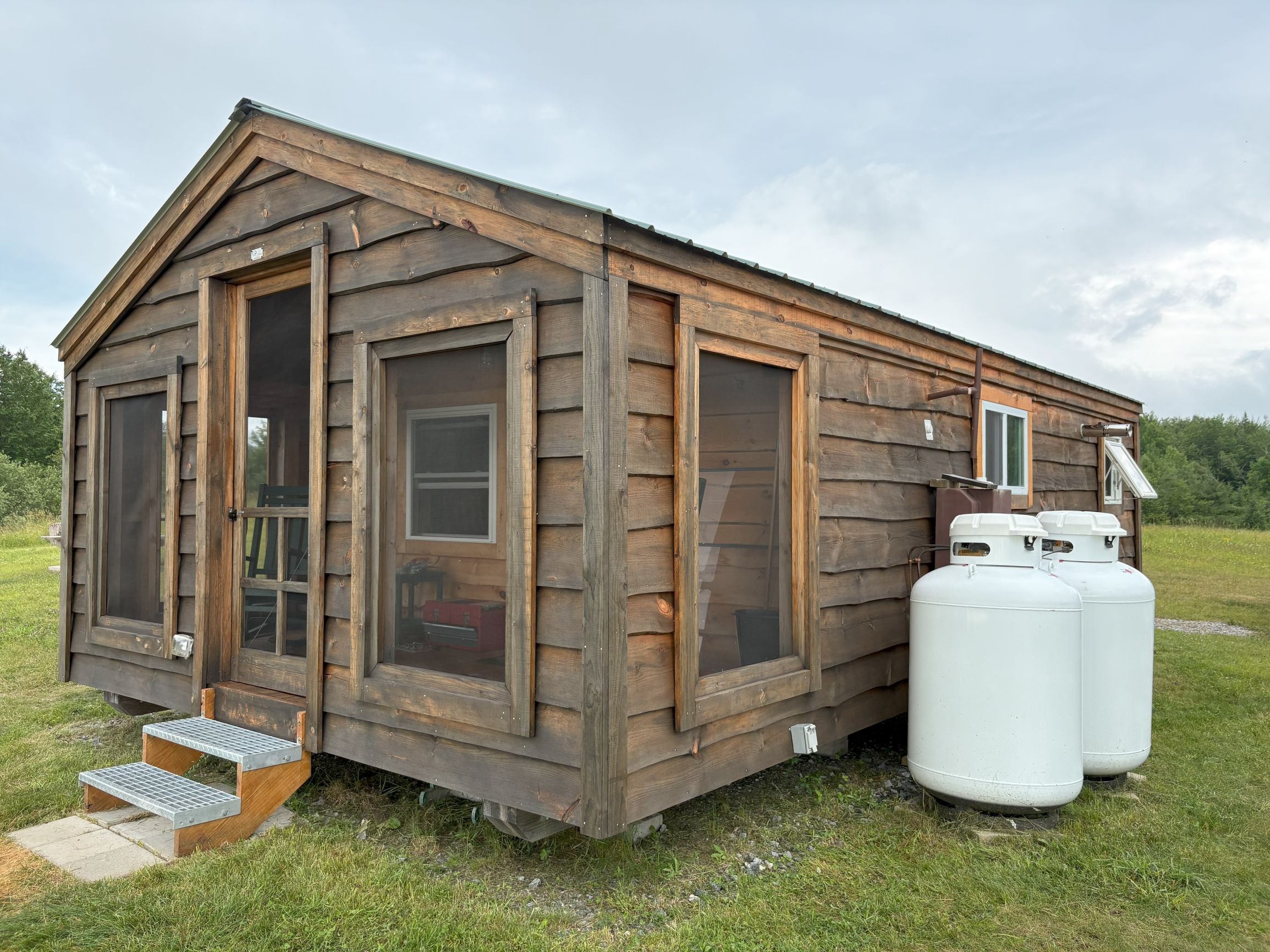 Turnkey Off-Grid Cabin (Windham, VT) — Transportable, Fully Furnished, w/solar, propane, compost toilet, electrical, plumbing, satellite internet image 2