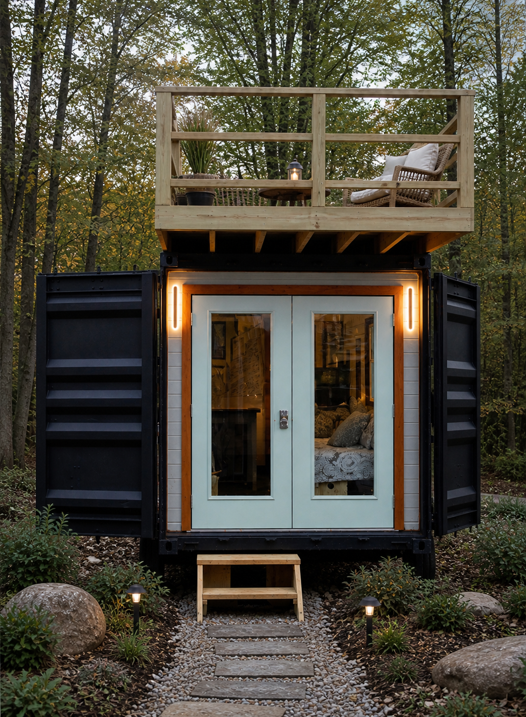 Robert’s Custom 8x20 Shipping Container Tiny House with Deck – Move-In Ready