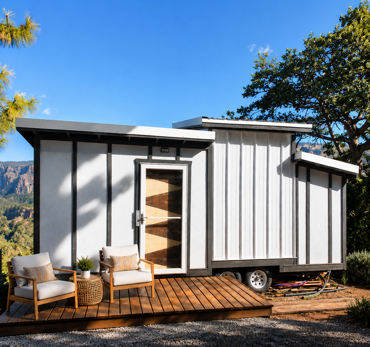 Custom 2026 Tiny Home with Natural Finishes, Solar Power & Off-Grid Potential
